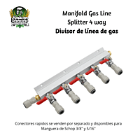 Manifold Gas Line Splitter 4 way