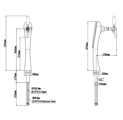 Talos 1-Way Venus Tower Chrome